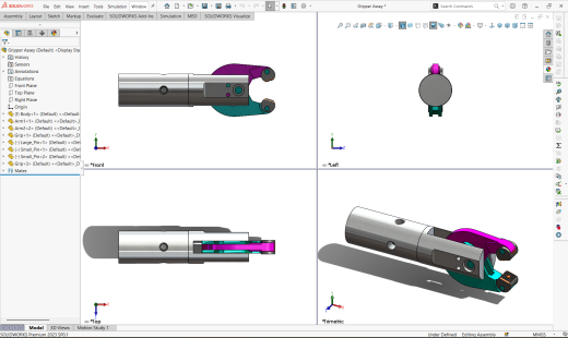 夹爪3D数模图纸 Solidworks设计缩略图